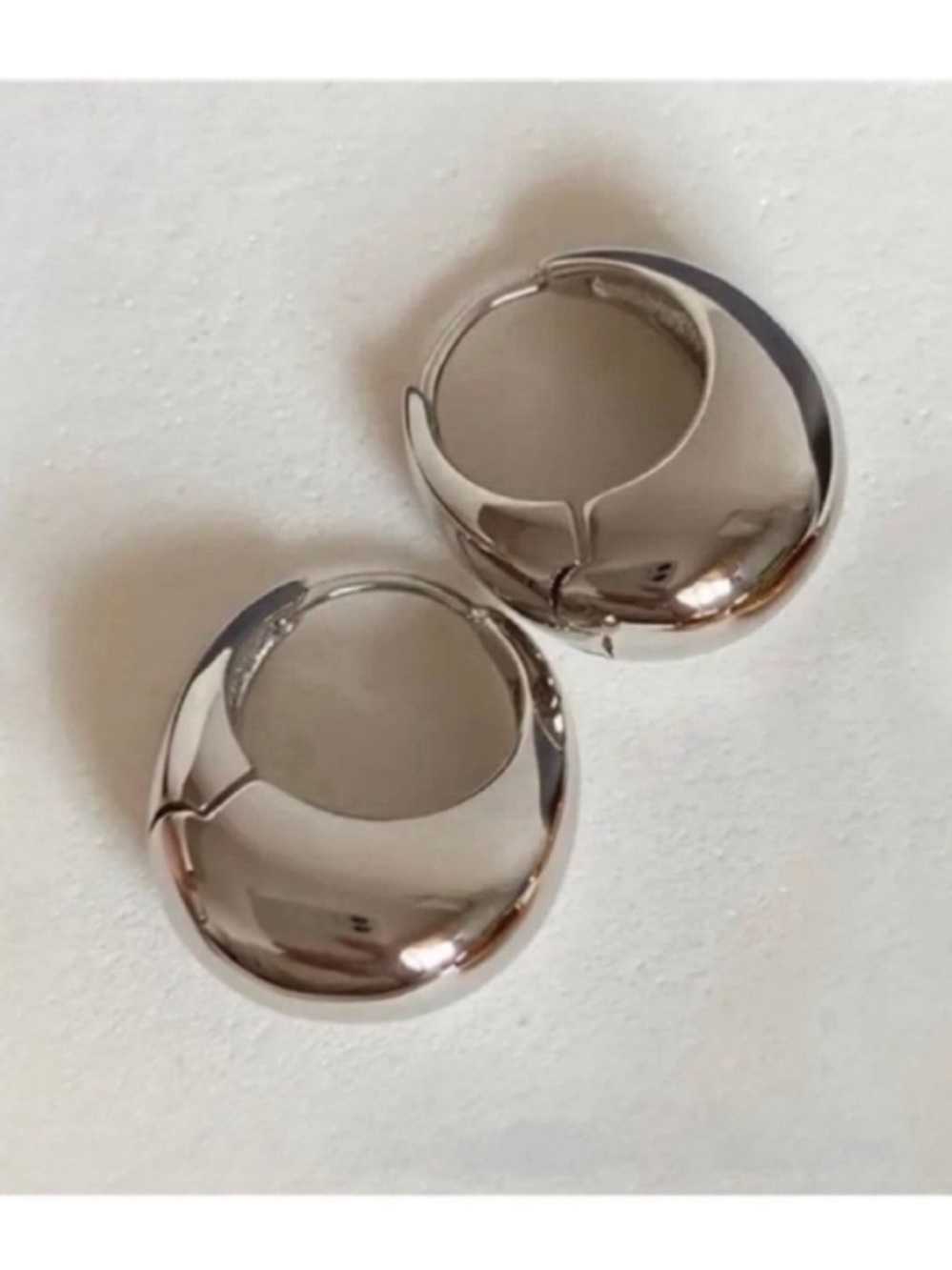 New! Anthropologie Mallory Silver French Huggie Earrings (1058) NWOT
